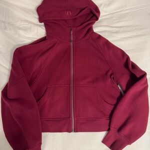 Lululemon Scuba Oversized Full Zip Hoodie in Red Merlot